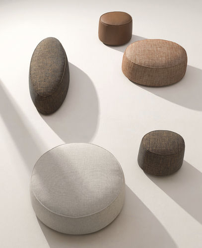 Pouf contemporaneo - POND - desiree divani - in tessuto / tondo / ovale