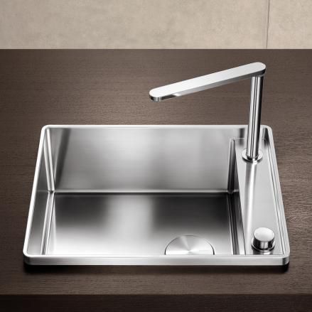 Lavello a 1 vasca - ATTIKA 60/A - BLANCO GmbH + Co KG - senza gocciolatoio / in acciaio inossidabile / da incasso