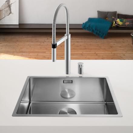Lavello a 1 vasca - 400/550-T-U - BLANCO GmbH + Co KG - senza gocciolatoio / in acciaio inossidabile / da incasso