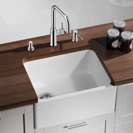 Lavello a 1 vasca - BELFAST - BLANCO GmbH + Co KG - senza gocciolatoio / in ceramica / a semi incasso
