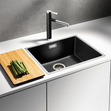 Lavello a 1 vasca - SUBLINE 500-IF - BLANCO GmbH + Co KG - senza gocciolatoio / in acciaio inossidabile / da incasso