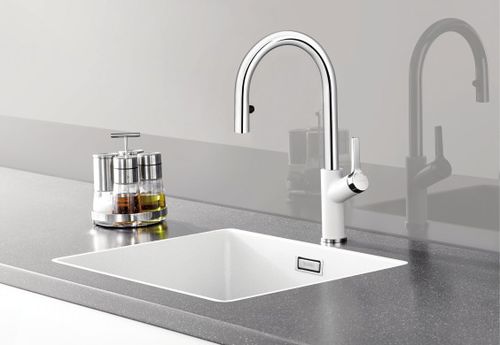 Miscelatore da appoggio - CARENA-S , CARENA - BLANCO GmbH + Co KG - in metallo cromato / da cucina / 1 foro