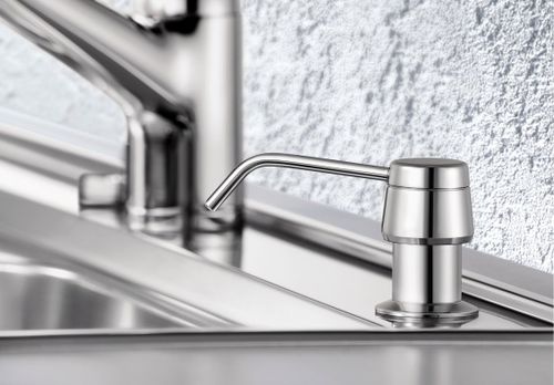 Distributore di sapone per uso residenziale - BLANCO GmbH + Co KG - da appoggio / in cromo / manuale