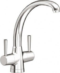 Miscelatore doppio comando da appoggio - CLEO BM6100 - BLANCO GmbH + Co KG - in metallo cromato / da cucina / 1 foro