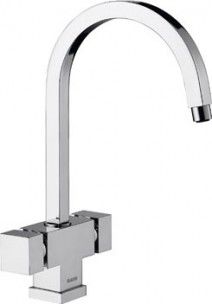 Miscelatore doppio comando da appoggio - CUBIC BM1251 - BLANCO GmbH + Co KG - in metallo cromato / da cucina / 1 foro