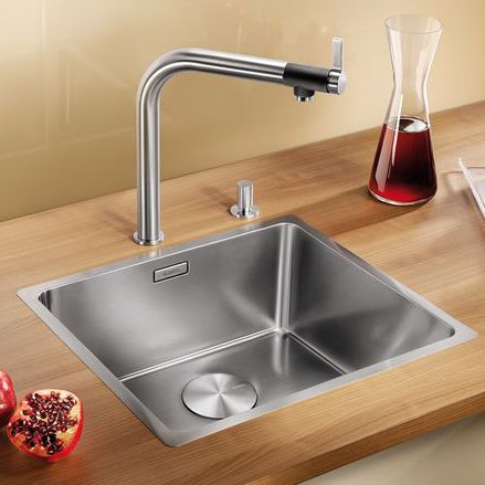Lavello a 1 vasca - ANDANO 450-IF - BLANCO GmbH + Co KG - senza gocciolatoio / in acciaio inossidabile / da incasso