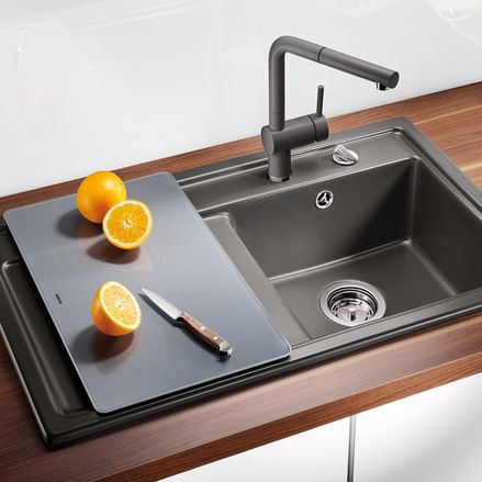 Lavello a 1 vasca - ZENAR 45 S - BLANCO GmbH + Co KG - con gocciolatoio / in ceramica / da incasso