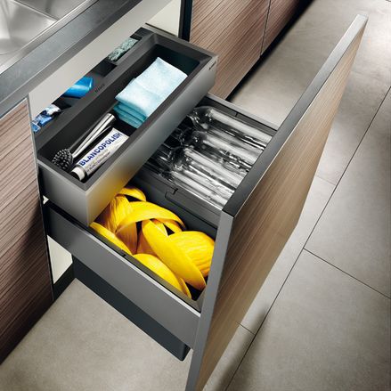 Portarifiuti da cucina - SELECT 60/2 ORGA - BLANCO GmbH + Co KG - da incasso / in acciaio / contemporaneo