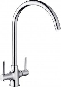 Miscelatore doppio comando da appoggio - LOOP BM5700 - BLANCO GmbH + Co KG - in metallo cromato / da cucina / 1 foro