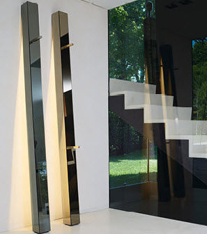 Mobile da ingresso contemporaneo - TIZIO - B.M.B. snc - Spiegel - a muro / in legno laccato / con specchio