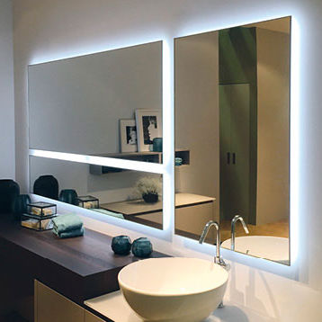 Specchio da bagno a muro - B.M.B. snc - Spiegel - contemporaneo / rettangolare / quadrato