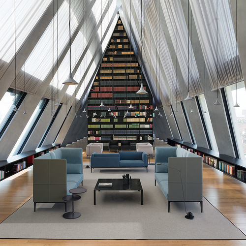 Divano contemporaneo - LOUNGE SYSTEM - UNIFOR - in tessuto / a schienale alto / di privacy