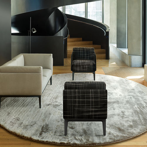 Poltrona contemporanea - LOUNGE SYSTEM - UNIFOR - in tessuto / in pelle / in metallo