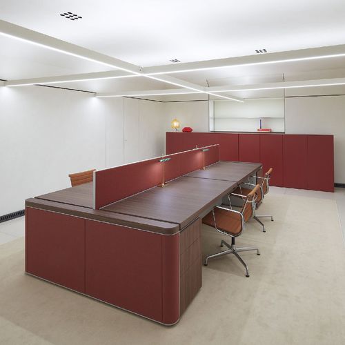 Scrivania per open space - SIGNUM - UNIFOR - da terra / da 2 persone / da 4 persone