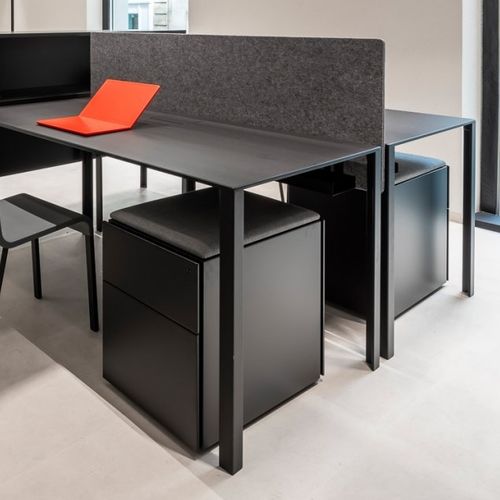 Cassettiera per ufficio in metallo - LESSLESS - UNIFOR - 3 cassetti / con rotelle / modulare