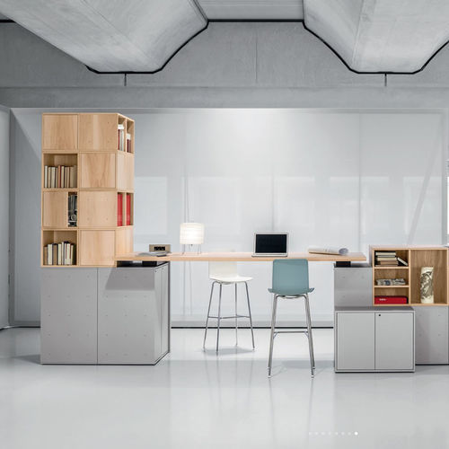 Scrivania per open space - CASES - UNIFOR - da terra / contemporanea / in legno