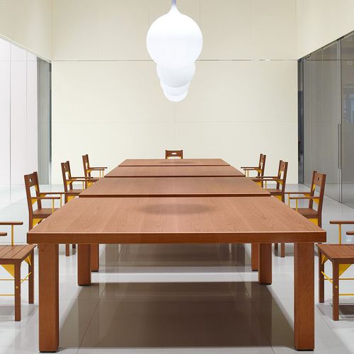 Tavolo da riunione contemporaneo - CONSIGLIO - UNIFOR - in legno / con supporto in legno / rettangolare
