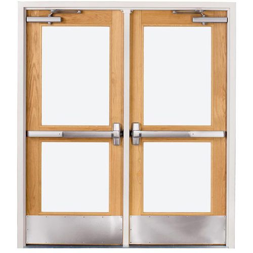 Porta d'ingresso - COMMERCIAL - MARVIN - in legno / battente / vetrata