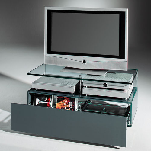Mobile porta TV contemporaneo - MEDIA - Dreieck GmbH - hi-fi / su misura / in vetro