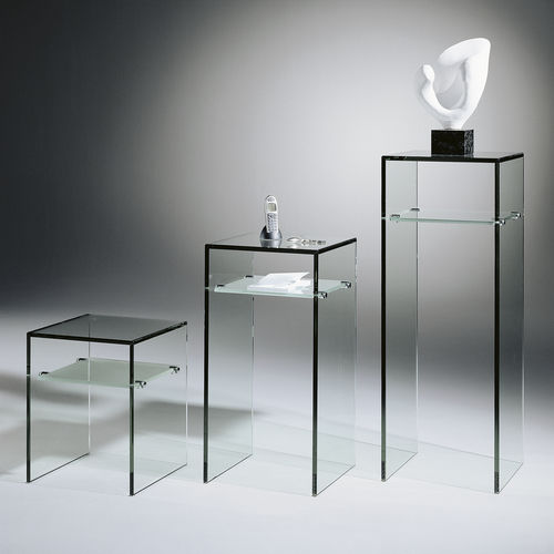 Consolle contemporanea - ARCADIA - Dreieck GmbH - in vetro / quadrata / su misura