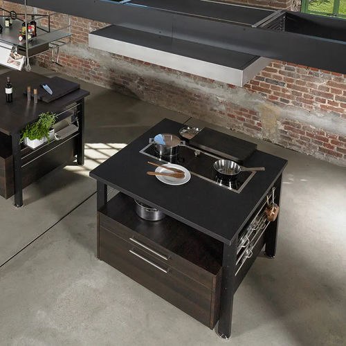 Tavolo da lavoro contemporaneo - Island - eggersmann küchen GmbH & Co. KG - in alluminio termolaccato / con supporto in alluminio / quadrato