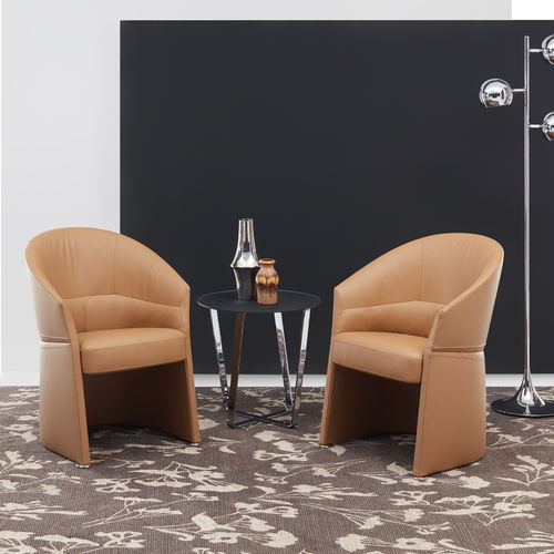 Poltrona contemporanea - CL 128 - Erpo Möbelwerk GmbH - in pelle / in tessuto / grigia