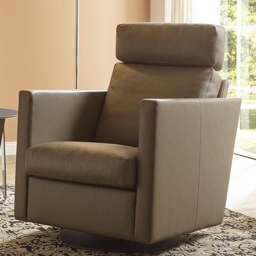 Poltrona contemporanea - CL 580 - Erpo Möbelwerk GmbH - in pelle / con poggiatesta / grigia