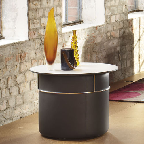 Tavolo d'appoggio contemporaneo - CT 224.01 - Erpo Möbelwerk GmbH - in acciaio / in pelle / in laminato