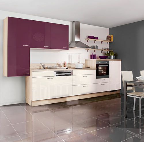 Cucina contemporanea - SKY - Express Küchen GmbH & Co. KG - impiallacciata in legno / in legno laccato / con isola