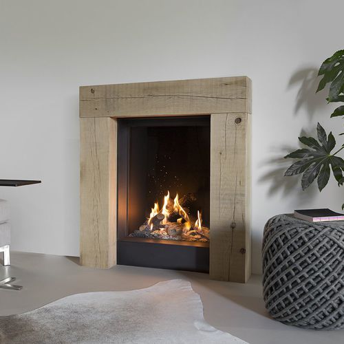 Camino a gas - KALFIRE GP60/79F - Kalfire Fireplaces - da parete / Faccia singola / con focolare chiuso