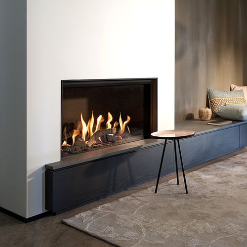 Camino a gas naturale - KALFIRE G80/48F - Kalfire Fireplaces - da incasso / a 3 facce / con focolare chiuso