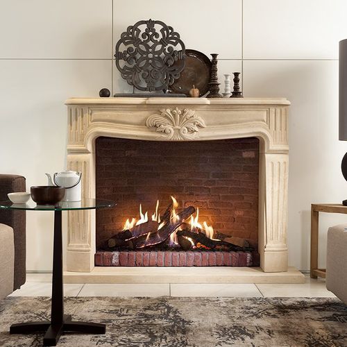 Camino a gas naturale - KALFIRE GP105/79F - Kalfire Fireplaces - ibrido / da incasso / Faccia singola