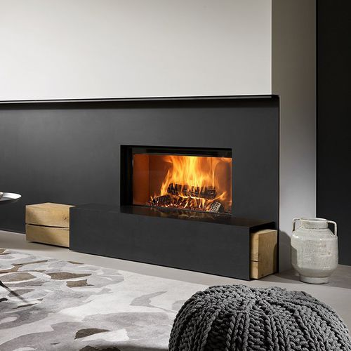 Camino a legna - KALFIRE W85/40F - Kalfire Fireplaces - da incasso / a parete / Faccia singola