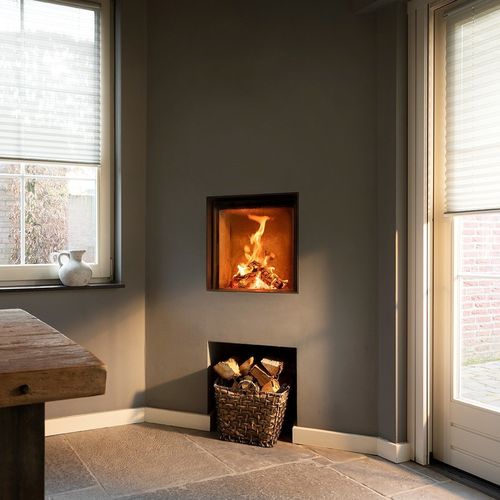 Camino a legna - KALFIRE W45/48F - Kalfire Fireplaces - da incasso / a parete / Faccia singola
