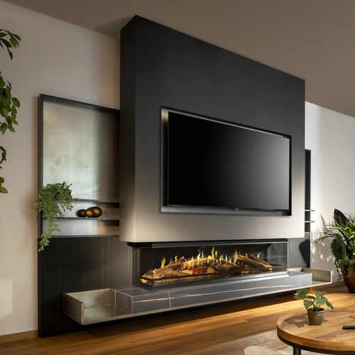 Camino olografico - E-one 160S - Kalfire Fireplaces - elettrico / da incasso / a parete