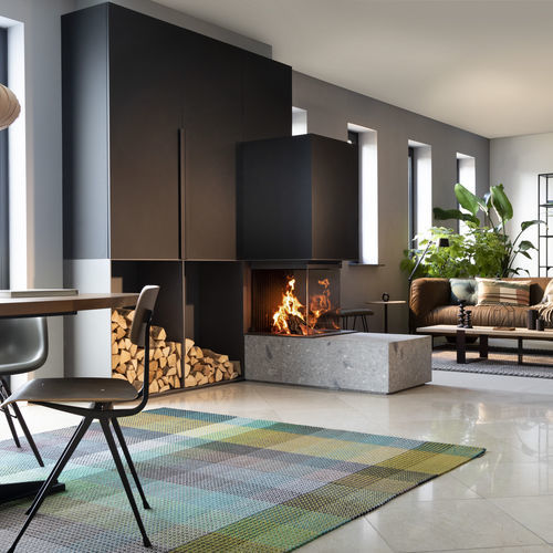 Camino a legna - KALFIRE W53/50R - Kalfire Fireplaces - da incasso / da terra / a 3 facce