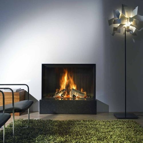 Camino a legna - KALFIRE W100/61F - Kalfire Fireplaces - da incasso / Faccia singola / con focolare chiuso