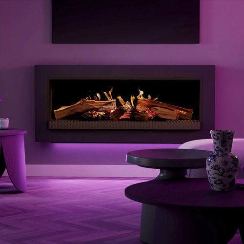 Camino elettrico - E-55 - Kalfire Fireplaces - da incasso / a parete / senza canna fumaria