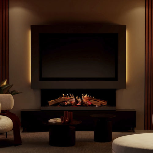 Camino elettrico - E-65 - Kalfire Fireplaces - da incasso / a parete / senza canna fumaria