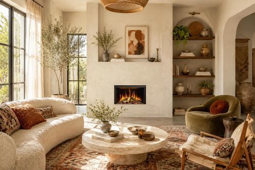 Camino elettrico - E65/37F - Kalfire Fireplaces - da incasso / Faccia singola / con focolare chiuso