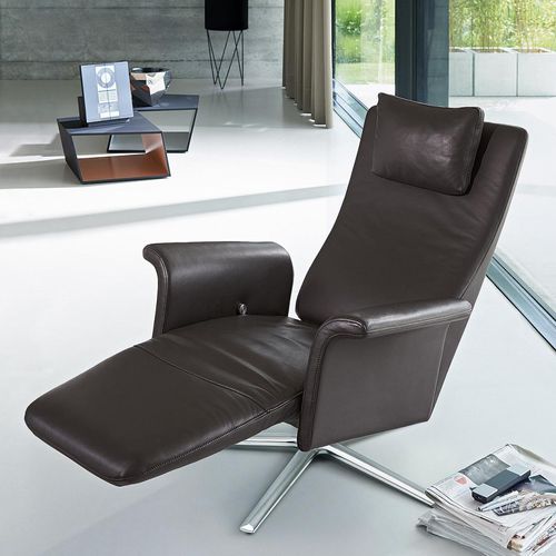 Poltrona relax contemporanea - Filou - Frank Sitzmöbel GmbH - in tessuto / in pelle / con poggiapiedi