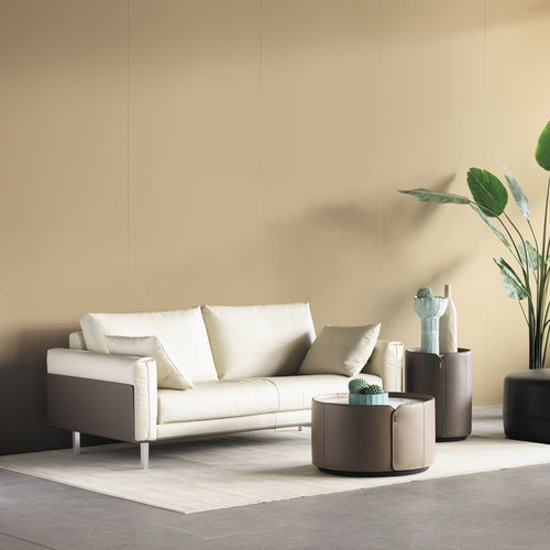 Divano contemporaneo - Flair  - Frank Sitzmöbel GmbH - in tessuto / in pelle / con braccioli