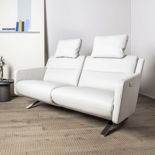Divano contemporaneo - Bero - Frank Sitzmöbel GmbH - in tessuto / in pelle / marrone