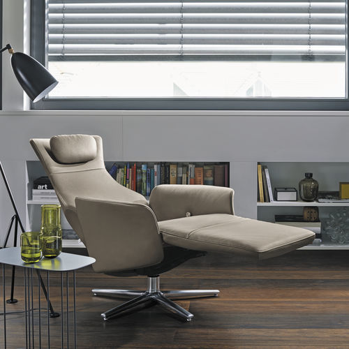 Poltrona relax contemporanea - Cleo - Frank Sitzmöbel GmbH - in tessuto / in pelle / con poggiapiedi