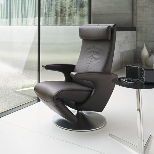 Poltrona relax contemporanea - Smile - Frank Sitzmöbel GmbH - in tessuto / in pelle / con poggiapiedi