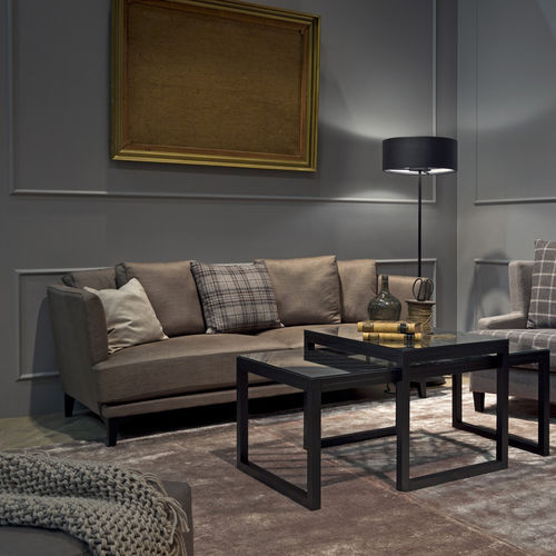Divano contemporaneo - AURA LOW XD 2014 - Furninova AB - in tessuto / in pelle / marrone