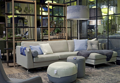 Divano contemporaneo - BROADWAY - Furninova AB - in tessuto / in pelle / grigio