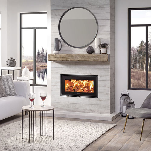 Inserto per camini a legna - Studio Air Edge - STOVAX & GAZCO - in acciaio / a convezione naturale / radiazioni