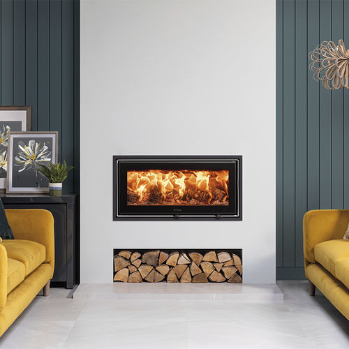Inserto per camini a legna - Studio Air Edge+ - STOVAX & GAZCO - in acciaio / a convezione naturale / radiazioni