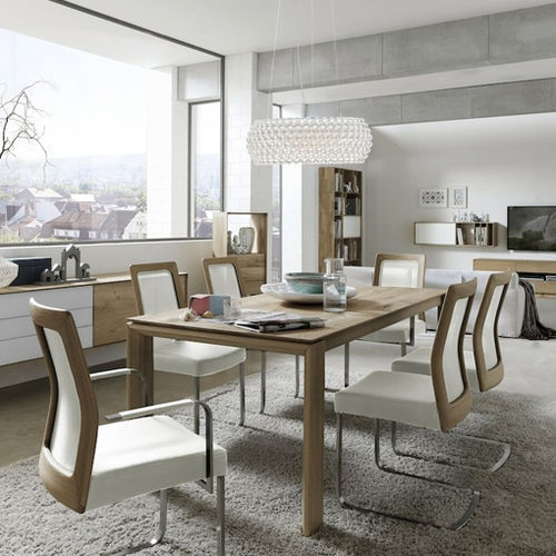 Tavolo da pranzo contemporaneo - LIV  - Hartmann Möbelwerke GmbH - in rovere / rettangolare / allungabile